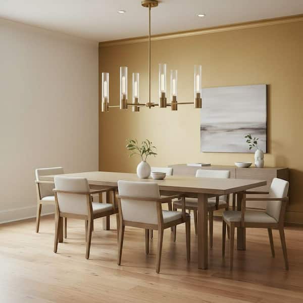 Shea 6-Light Lacquered Brass Island Chandelier