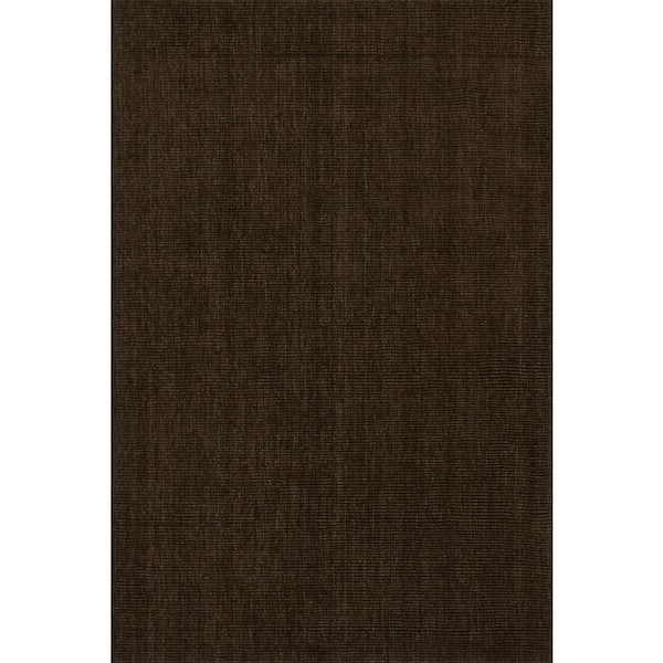 Nate Berkus x Rugs Crosby Solid Wool Cozy Brown 10 ft. x 14 ft. Indoor Area Rug