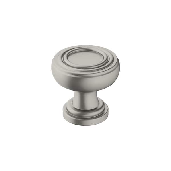 Amerock Ville 1-1/8 in. (29mm) Traditional Satin Nickel Round Cabinet Knob