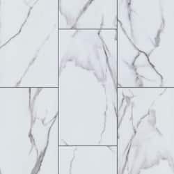 Lifeproof Osborne Marble 12 MIL x 12 in. W x 24 in. L Click Lock Polished Waterproof Vinyl Tile Flooring (20 sq.ft./Case)