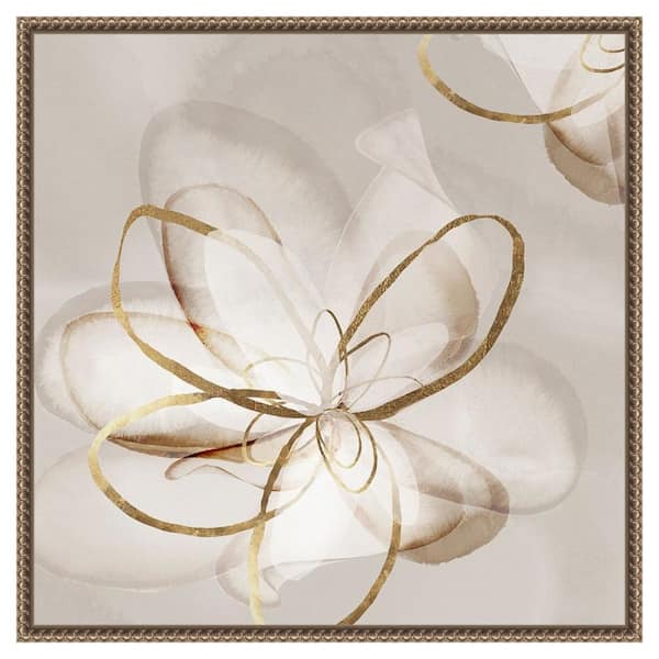 Amanti Art "Transparent Beauty II" by Eva Watts 1-Piece Floater Frame Giclee Abstract Canvas Art Print 22 in. x 22 in.