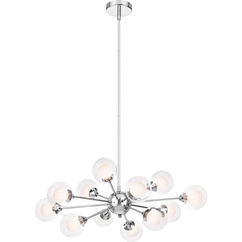 Spellbound 29'' Chrome Sputnik 12-Light Chandelier