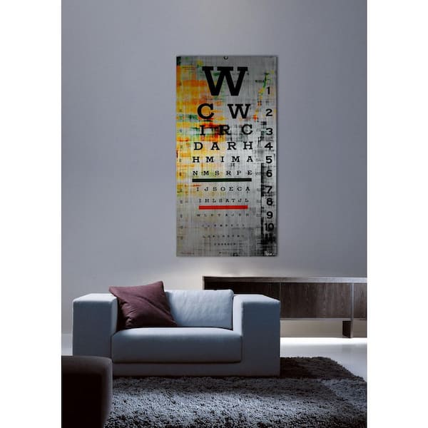 Unbranded 24 in. H x 12 in. W "Eye Chart" by Parvez Taj Printed Brushed Aluminum Wall Art