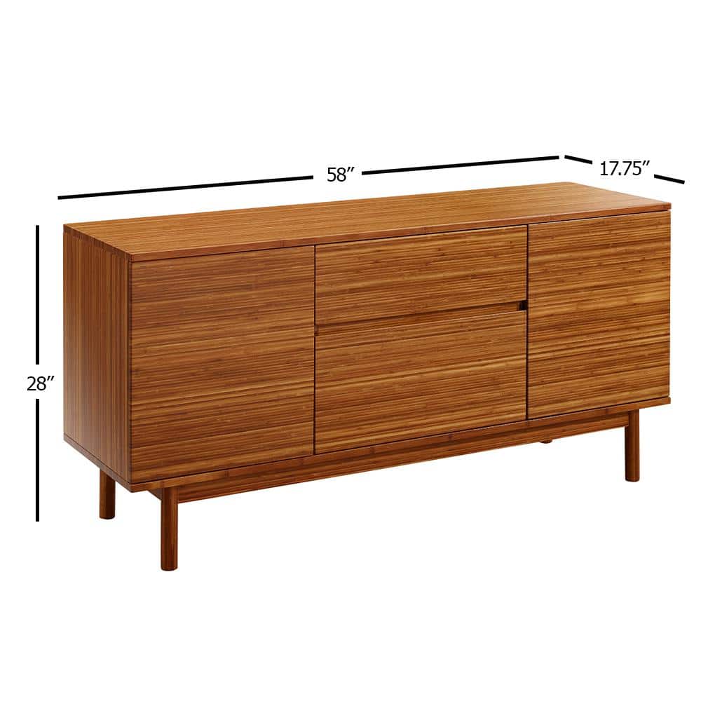 Oslo Copper Bamboo 17.75 in. Sideboard