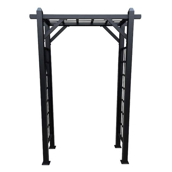 Oakland Living Black Modern Aluminum Garden Arbor Arch GA-5500-BK