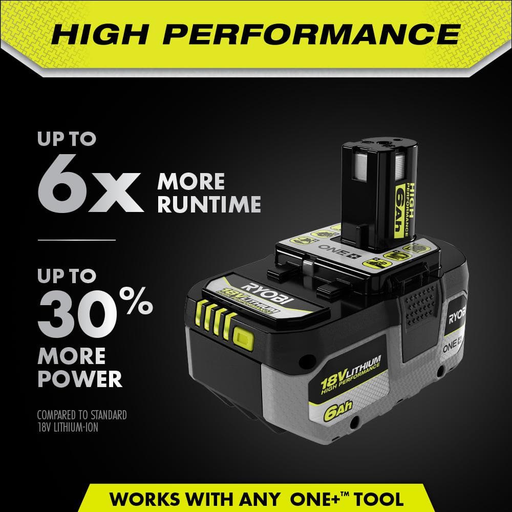 RYOBI ONE 18V 6.0Ah Lithium Ion HIGH PERFORMANCE Battery - Image 6