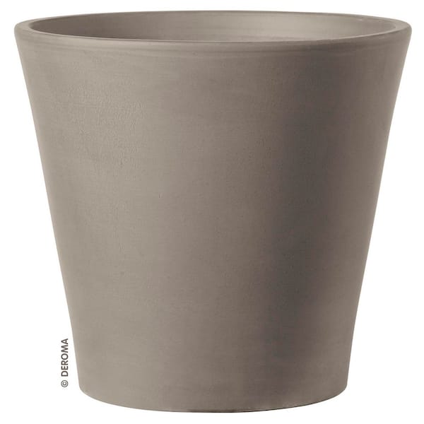 Graphite Cono Pot 10.13 in. L  x 10.13 in. W x 9.34 in. H Gray Indoor/Outdoor Clay Planter