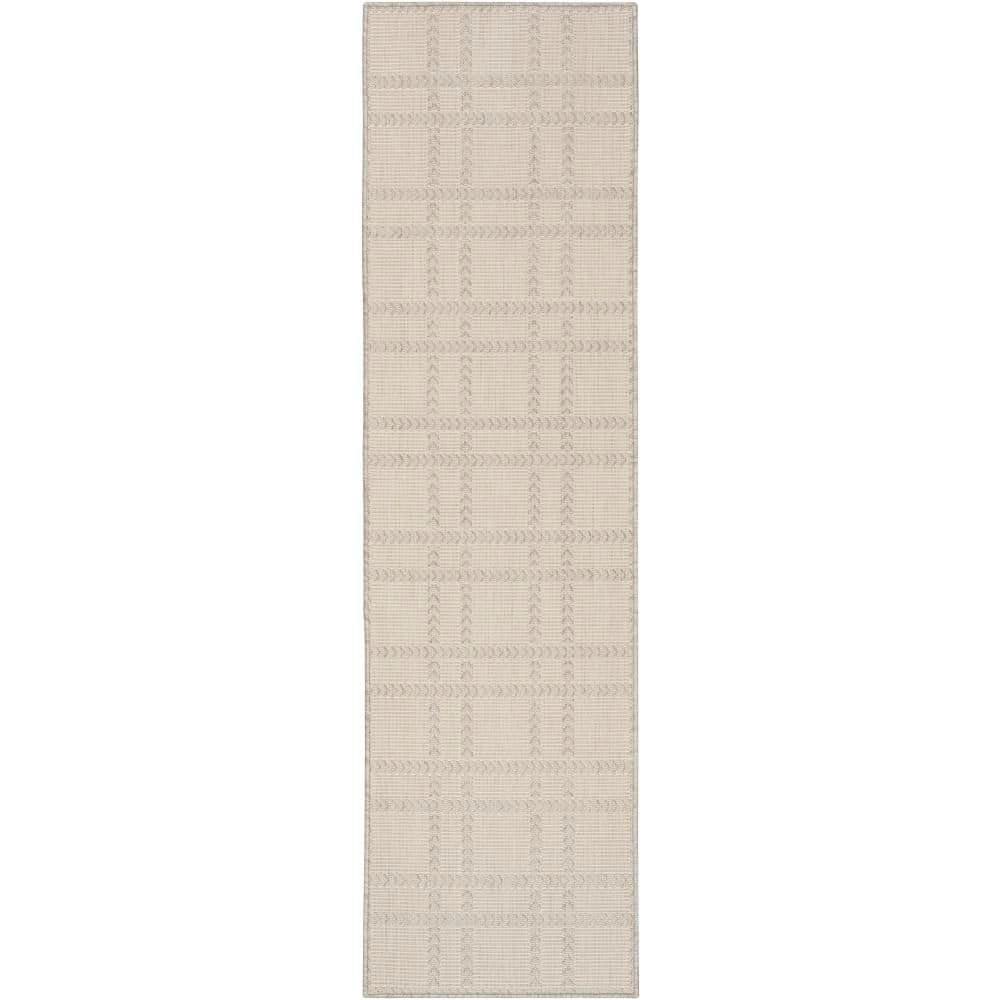 Horizon Indoor/Outdoor Grey 2 ft. x 6 ft. Geometric Contemporary Runner Area Rug price history on PriceWatchPro