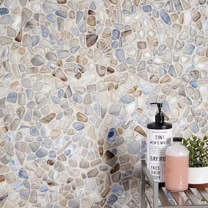 Hydra Frosted Seaglass 11.81 x 11.81 Glass Mosaic (0.97 sq. ft. per sheet)