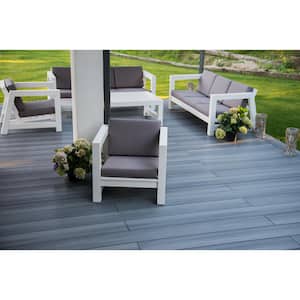 UltraShield Natural Voyager Series 1 in. x 6 in. x 8 ft. Westminster Gray Hollow Composite Decking Board (10-Pack)