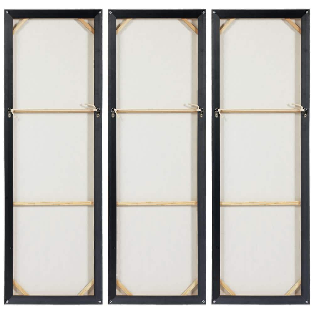 Silver Ice 60" Textured Hand-Painted Abstract Canvas Triptych