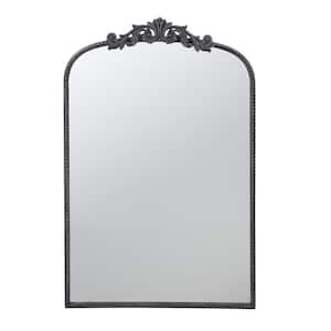 24 in. W x 36 in. H Iron Black Vanity Mirror