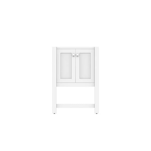 Alya Bath Wilmington 23 in. W x 21.5 in. D x 33.45 in. H Bath Vanity Cabinet without Top in White