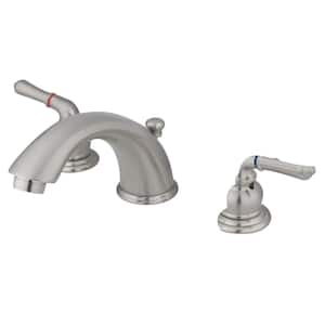 Magellan 2-Handle 8 in. Widespread Bathroom Faucets with Plastic Pop-Up in Brushed Nickel