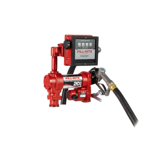 FILL-RITE 12-Volt 20 GPM 1/4 HP Fuel Transfer Pump (Mechanical Meter Package)