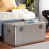 Baxton Studio Serge Silver Storage trunk Cabinet 160 10246 HD