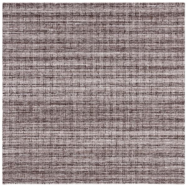 SAFAVIEH Abstract Brown/Gray 6 ft. x 6 ft. Modern Plaid Square Area Rug