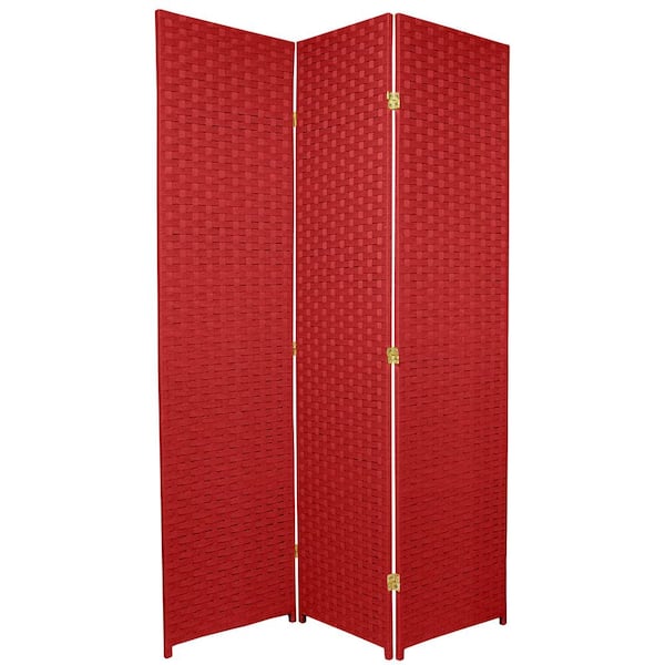 Oriental Furniture 6 ft. Cherry 3-Panel Room Divider