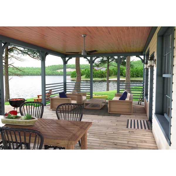 Cabo Frio 52 in. Indoor/Outdoor Matte Silver Ceiling Fan For Patios or Bedrooms
