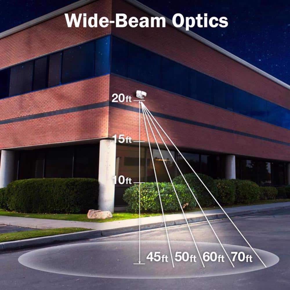 Feit White Triple Head Motion-Sensing LED Security Floodlight