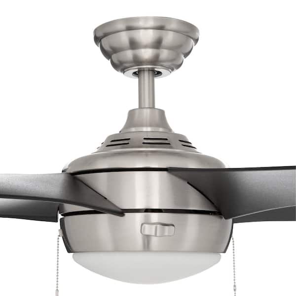 Home Decorators Collection Windward 44 In Led Brushed Nickel Ceiling Fan With Light Kit 51565 - Home Decorators Collection Windward 44
