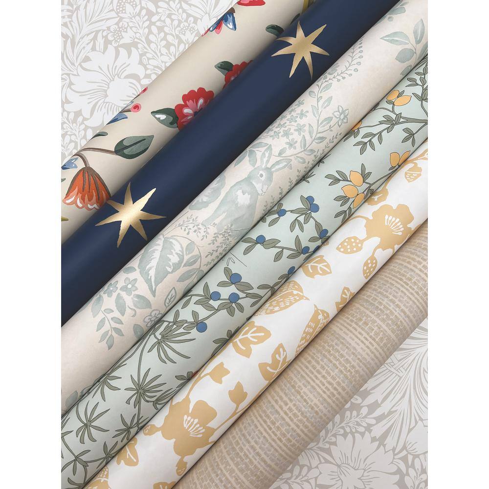 Vintage Duck Egg Damask Peel and Stick Wallpaper