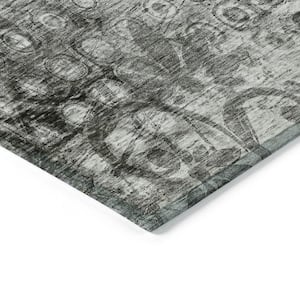 Chantille ACN577 Charcoal 5 ft. x 7 ft. 6 in. Machine Washable Indoor/Outdoor Geometric Area Rug