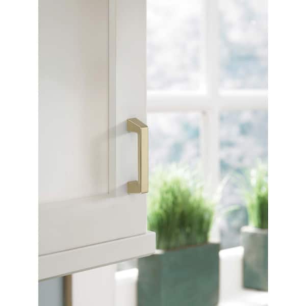 Halston 3 in. (76mm) Brushed Gold Arch Cabinet Pull