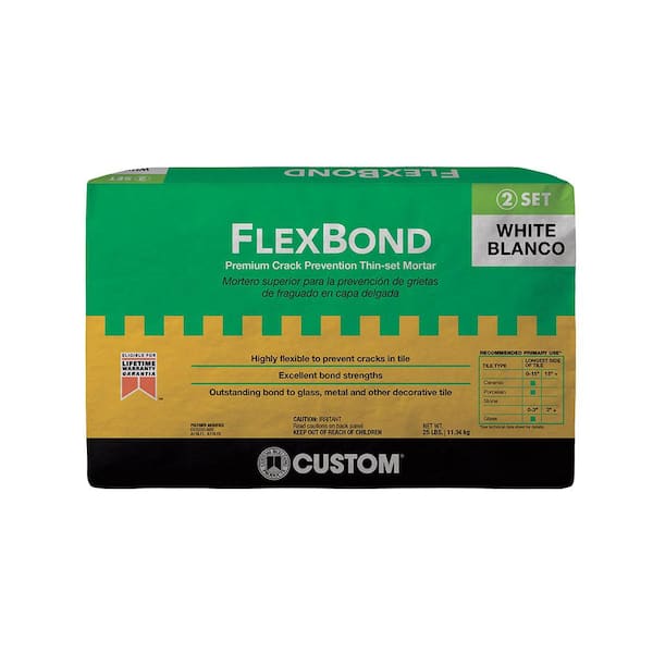 Custom Building Products FlexBond 25 lb. White Premium Crack Prevention Thinset Mortar