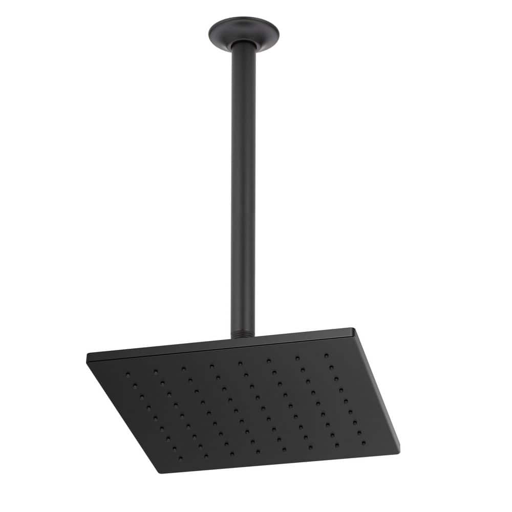 1-Spray Patterns 1.75 GPM 11.75 in. Ceiling Mount Fixed Shower Head in Matte Black price history on PriceWatchPro