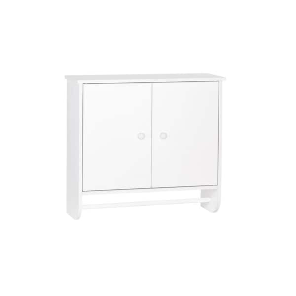 RiverRidge Home Medford Collection 22.06 in. W x 7.75 in. D x 20.19 in. H 2-Door Wall Cabinet in White