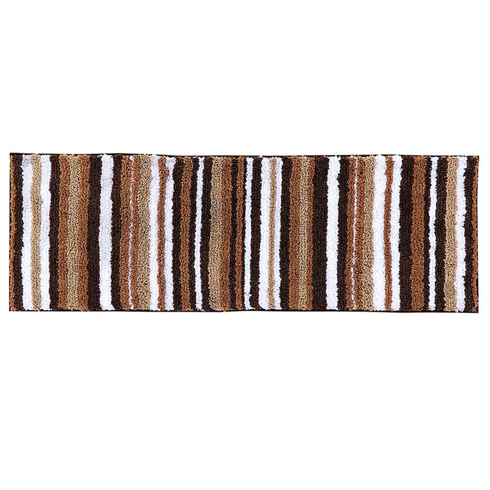 Griffie Brown and White Polyester Tufted Bath Rug Set