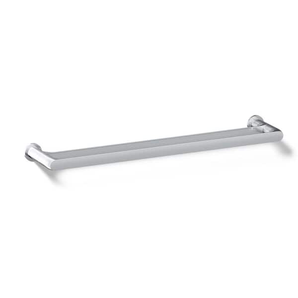 KOHLER Avid 24 in. Wall Mounted Double Towel Bar in Polished Chrome