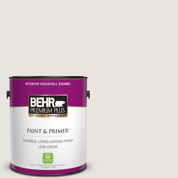 BEHR PREMIUM PLUS 1 gal. #PPU24-13 White Pepper Eggshell Enamel Low Odor Interior Paint & Primer