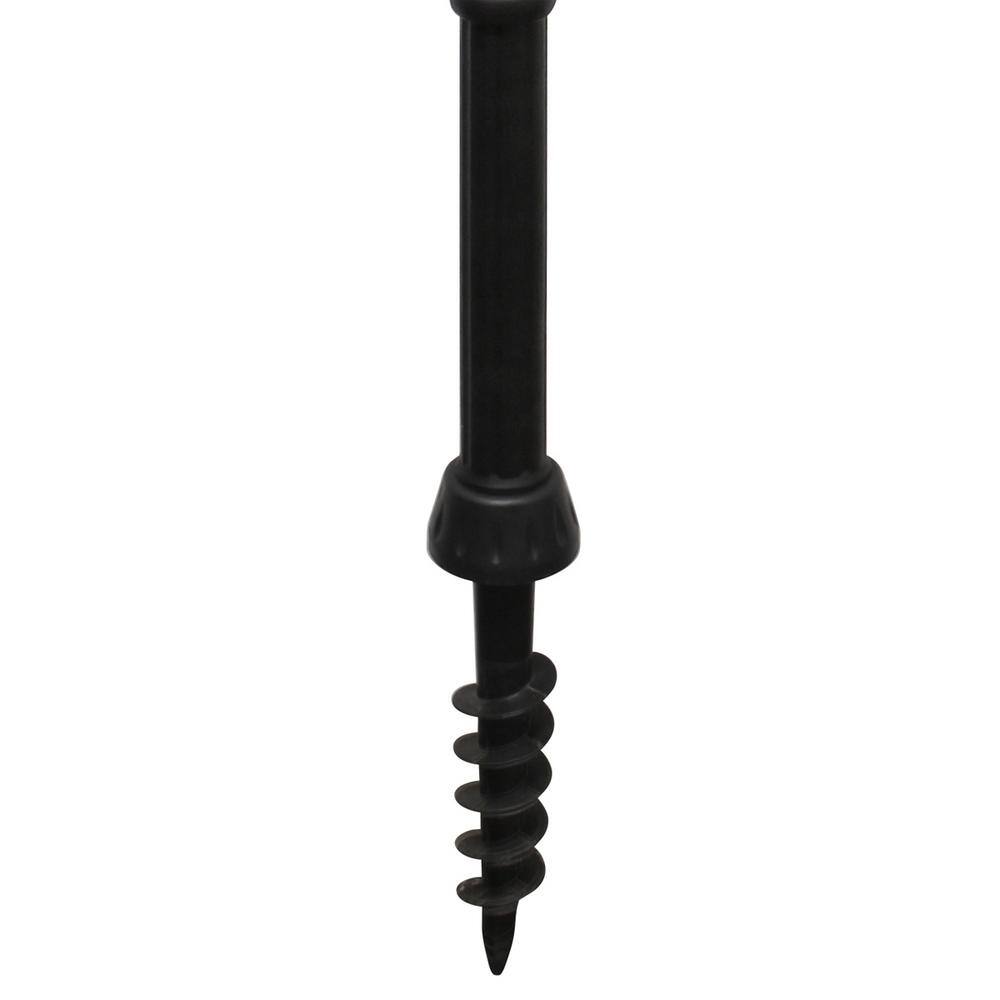 Baytown II Black Resin Solar Lamp Post with LED Light