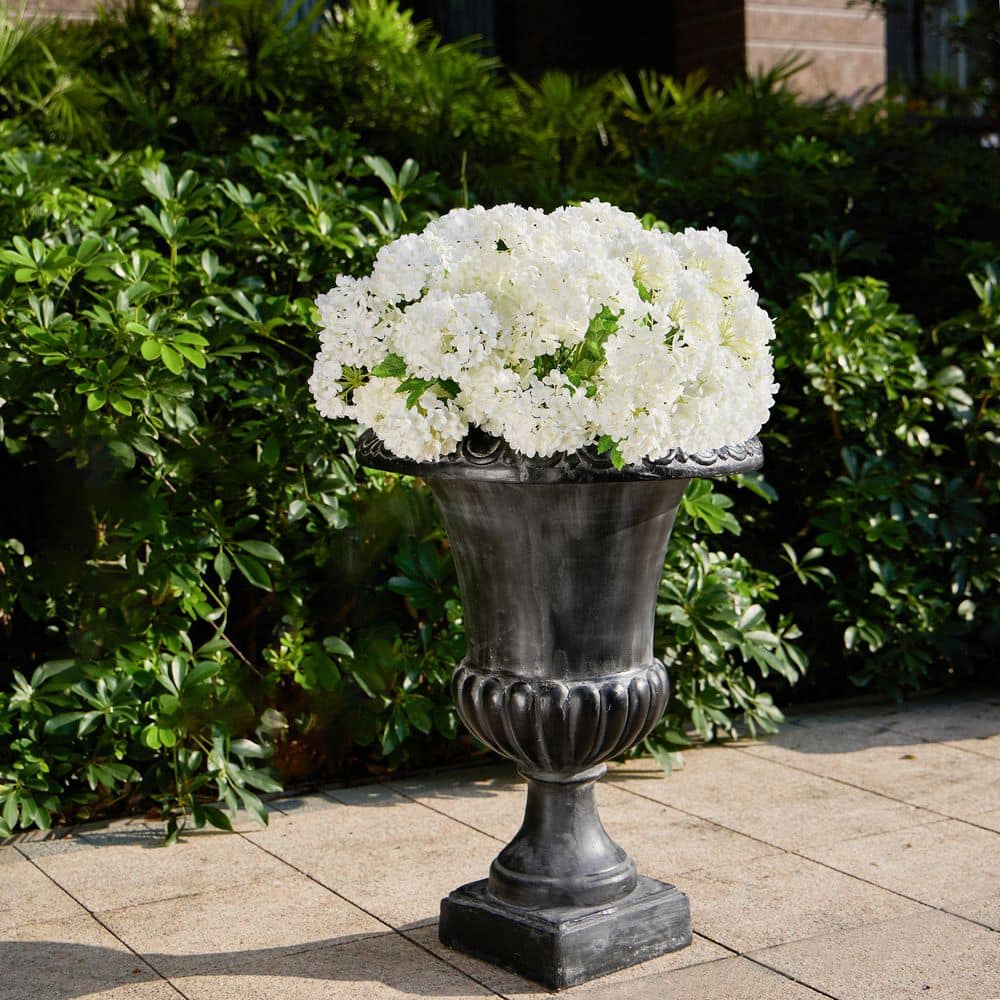 Olyndra 19 in. W x 25.75 in. H Patio Antique Black Concrete Outdoor Garden Urn Planter, Magnesium Oxide(MGO) price history on PriceWatchPro