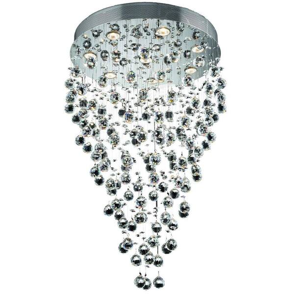 Elegant Lighting 8-Light Chrome Chandelier with Clear Crystal