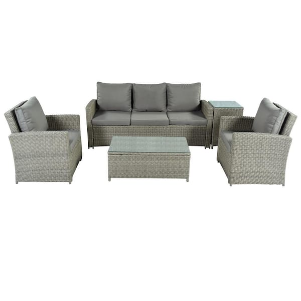 5 seater rattan garden sofa set