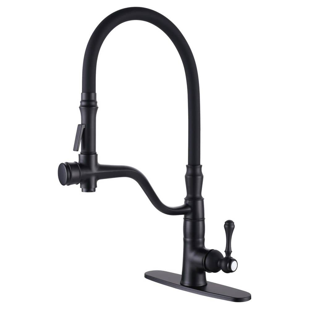 ARCORA SingleHandle Solid Brass High Arc Kitchen Faucet with Sprayer