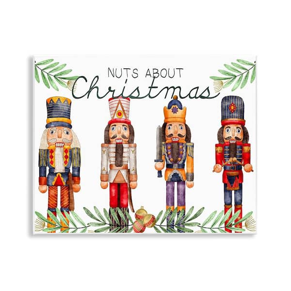 Nuts About Christmas Nutcrackers by Kim Allen Unframed Graphic Art Print Typography, 11 in. x 14 in.