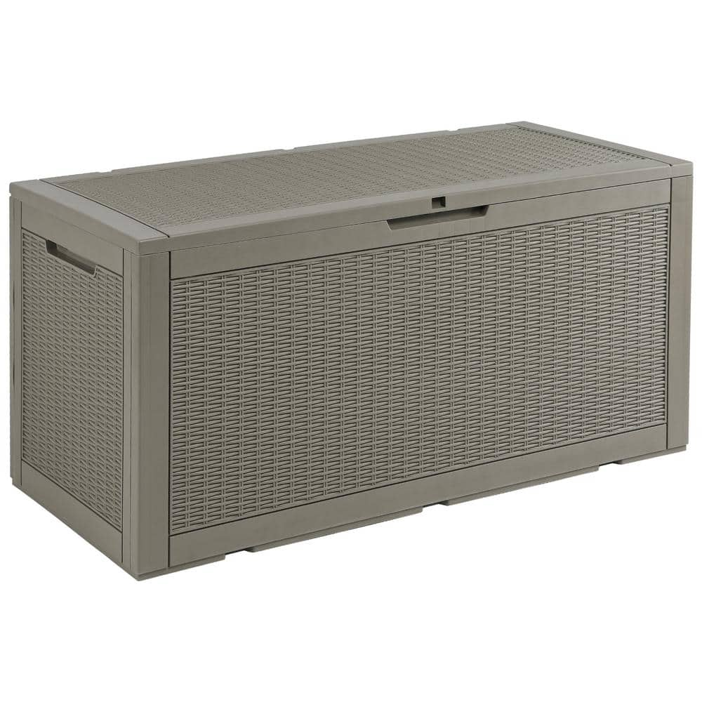 DEXTRUS 100 Gal. Outdoor Deck Box, Weatherproof Resin Storage Box ...