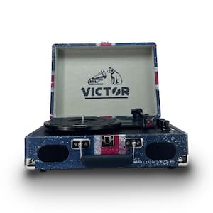 Victor State Bluetooth Turntable Record Player, CD/MP3