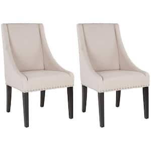 Britannia Taupe/Espresso Linen Side Chair (Set of 2)