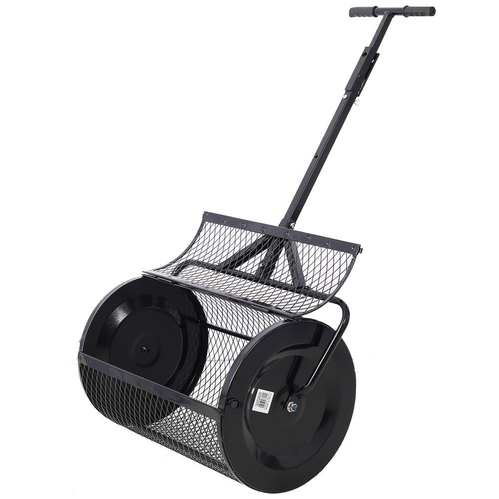 36 in. Peat Moss Spreader, Compost Spreader Metal Mesh, 2 in 1 ATV and T-Sh