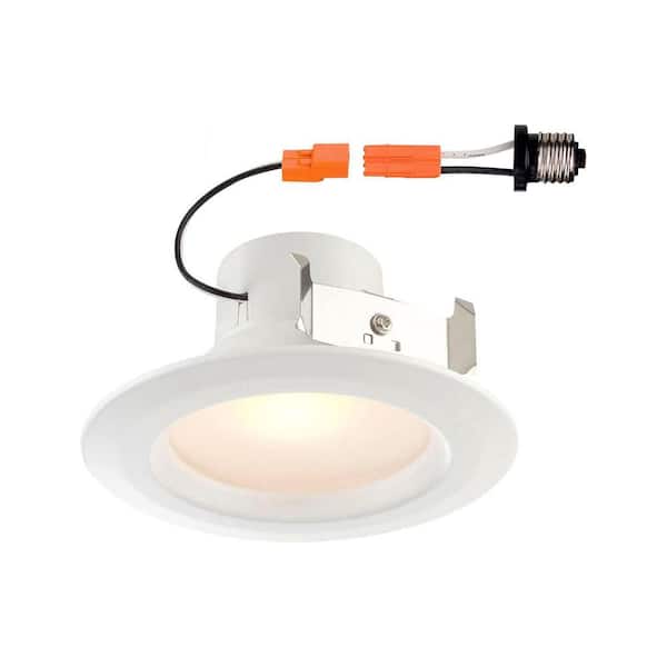 EnviroLite Standard Retrofit 4 in. White Recessed Trim Day LED Ceiling Can Light with 92 CRI, 5000K