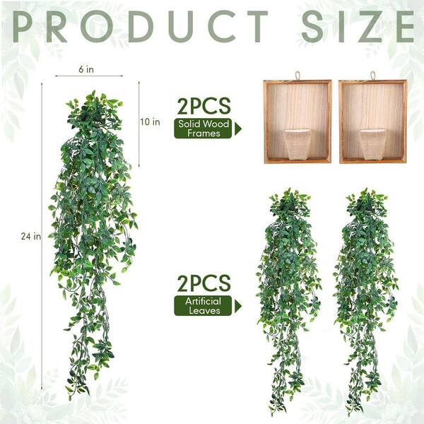 1.42 in. H Artificial Mandala Vine Hanging Plants Green Greenery