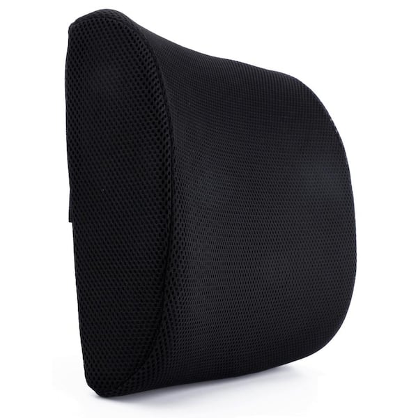 Flash Furniture Rey Lumbar Support Pillow - Black Mesh Cover - CertiPUR-US  Certified Memory Foam - Snap Lock Adjustable Straps - Office Chair and Car