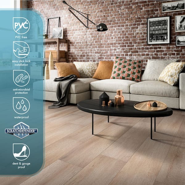 Lifeproof Euclid Hill Oak 9.4 in. W x 48 in. L Waterproof Hybrid