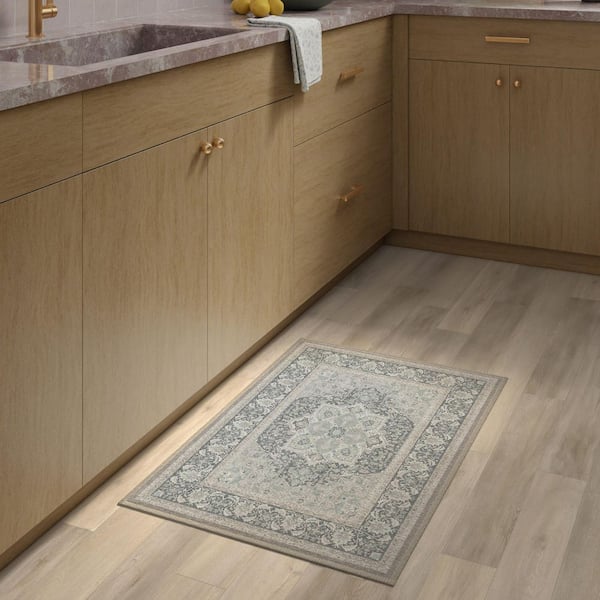 Machine Washable Rug with Standard Pad - Hendesi Heriz Abalone 2 ft. x 3 ft.