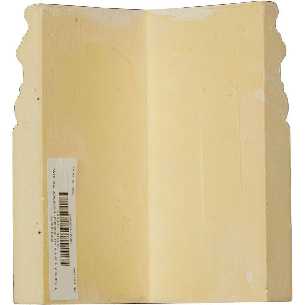 Gray Polyurethane Hillsborough Baseboard Moulding Outside Corner